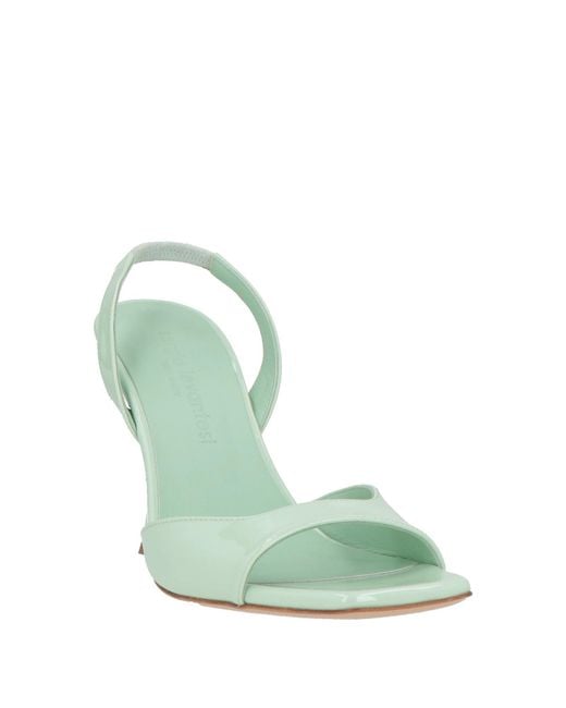 Sergio Levantesi Green Sandals Leather