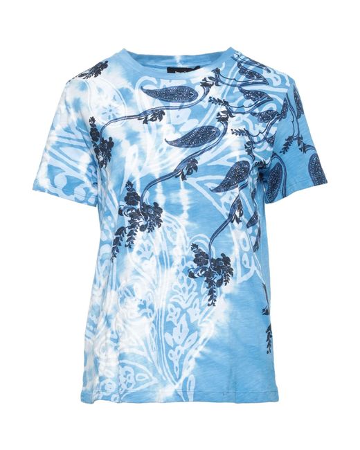 Desigual Cotton T-shirt in Azure (Blue) - Lyst