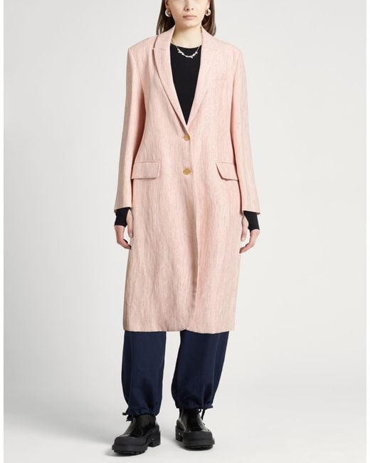 Forte_forte Pink Overcoats & Trench Coats