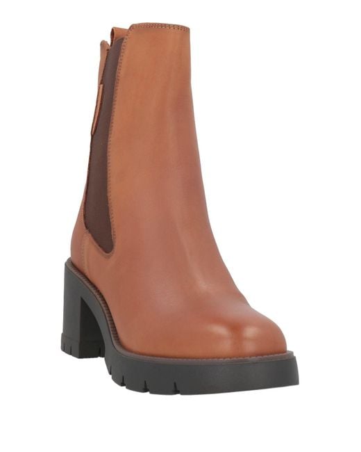 Carmela Brown Ankle Boots Leather