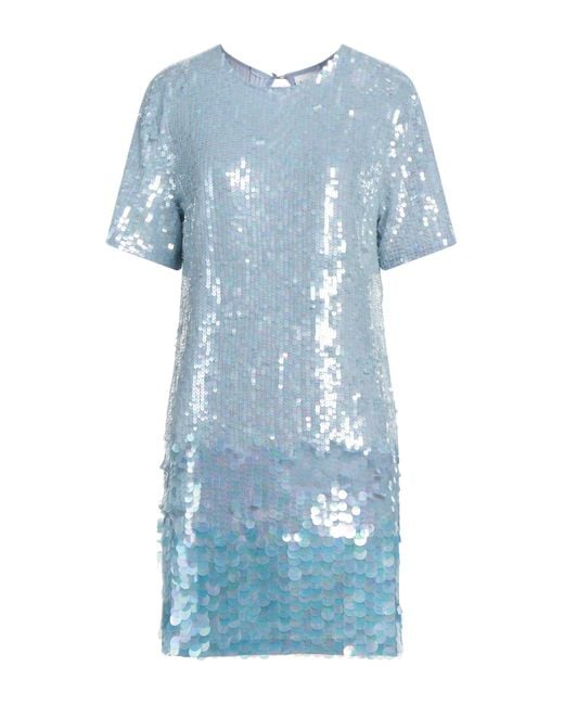P.A.R.O.S.H. Blue P.A.R.O..H. Mini Dress Polyamide, Elastane, Pvc