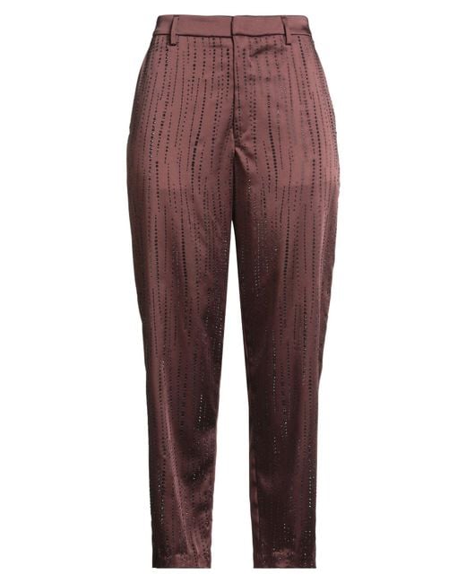 Dondup Red Pants Polyester, Eco Polyester