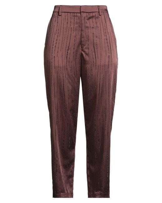 Dondup Red Pants Polyester, Eco Polyester