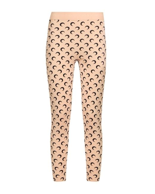 MARINE SERRE Natural Leggings