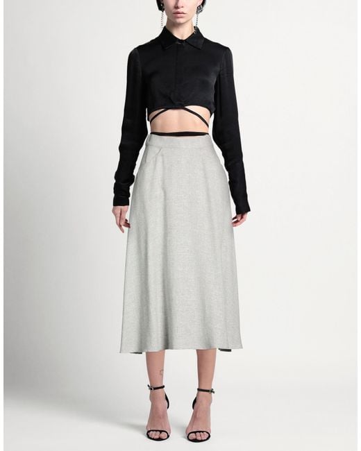 Purotatto White Midi Skirt