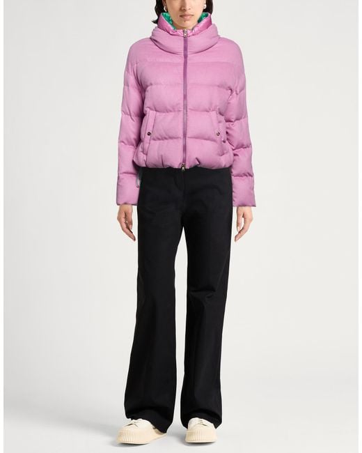 Herno Pink Puffer Silk, Cashmere, Polyamide