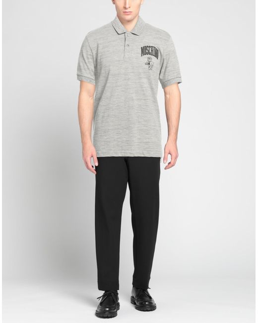 Moschino Gray Polo Shirt for men