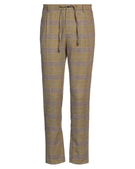 Daniele Alessandrini Natural Pants Polyester, Linen for men