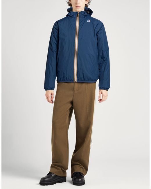 K-Way Blue Le Vrai 4.0 Claude Warm Puffer Polyamide for men
