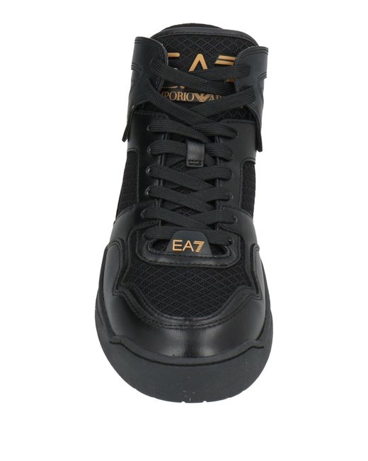 EA7 Black Sneakers Polyester, Polyurethane