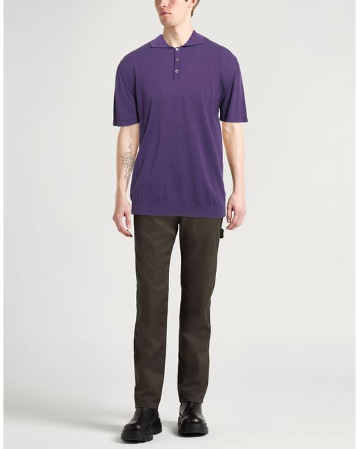 Daniele Fiesoli Purple Polo Shirts for men