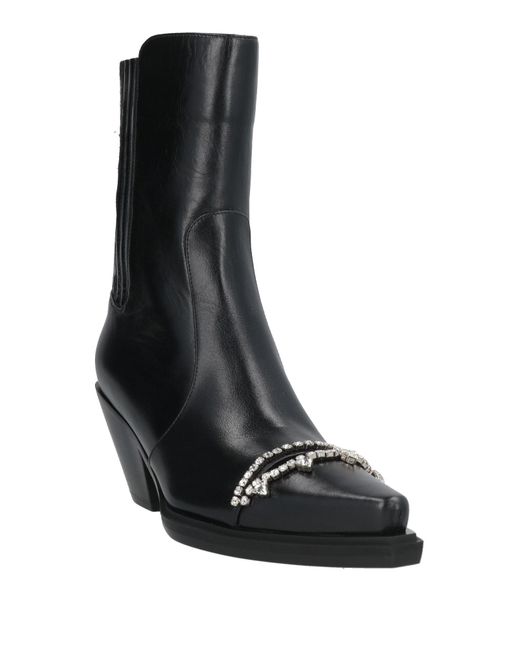 Area Black Ankle Boots Leather