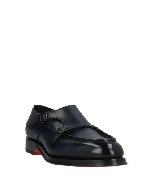 Santoni Black Midnight Loafers Leather for men