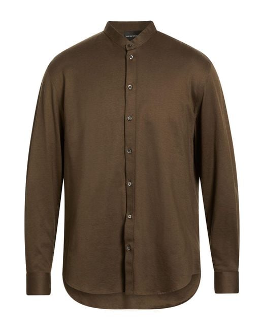 Emporio Armani Brown Shirts for men
