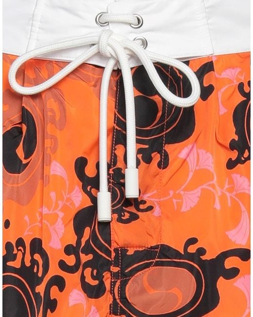 DSquared² Orange Mini Skirt Polyamide, Polyester