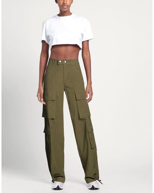 Department 5 Green Pants Cotton, Elastane