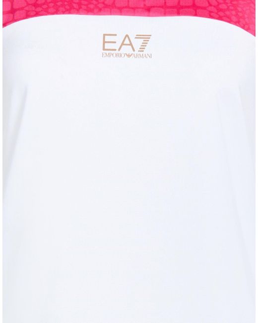 EA7 Pink Tank Top Recycled Polyester, Elastane