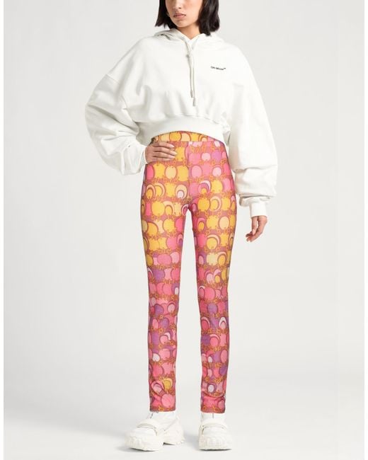 Moschino Red Couture Marigold Pants Polyester, Polyamide, Elastane