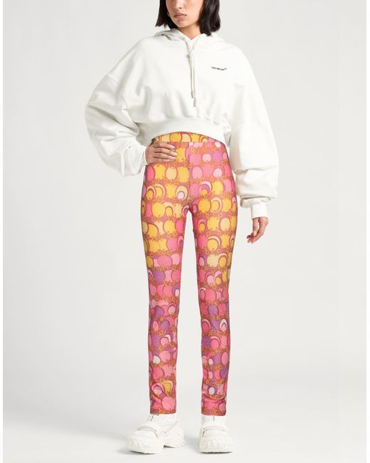 Moschino Red Couture Marigold Pants Polyester, Polyamide, Elastane