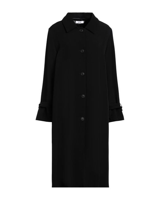 Jijil Black Overcoat & Trench Coat
