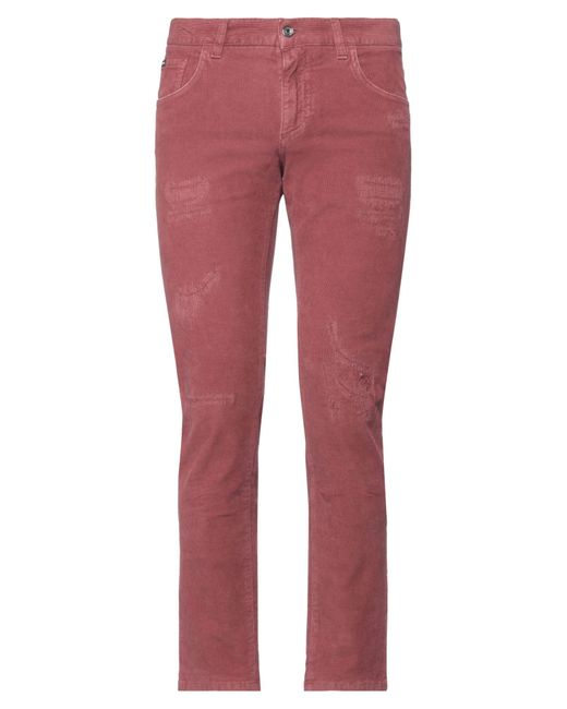 Dolce & Gabbana Red Pants for men