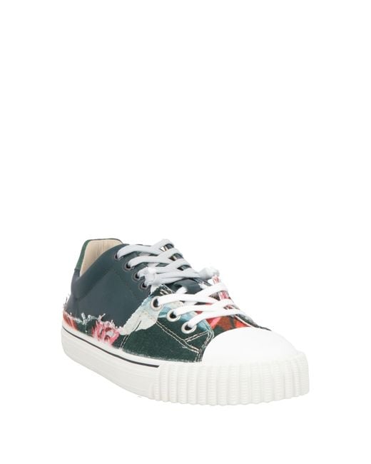 Maison Margiela Blue Sneakers Leather, Textile Fibers