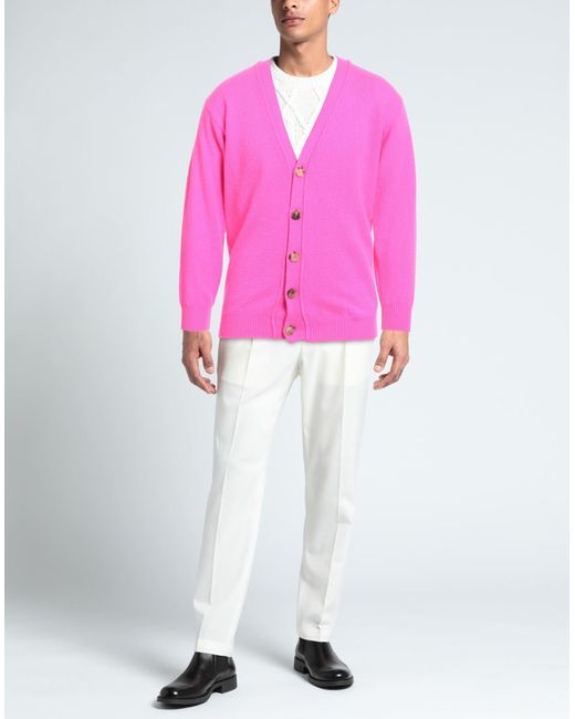 Amaranto Pink Cardigan for men
