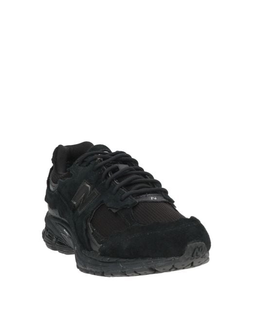 New Balance Black 2002 Sneakers Leather, Textile Fibers for men