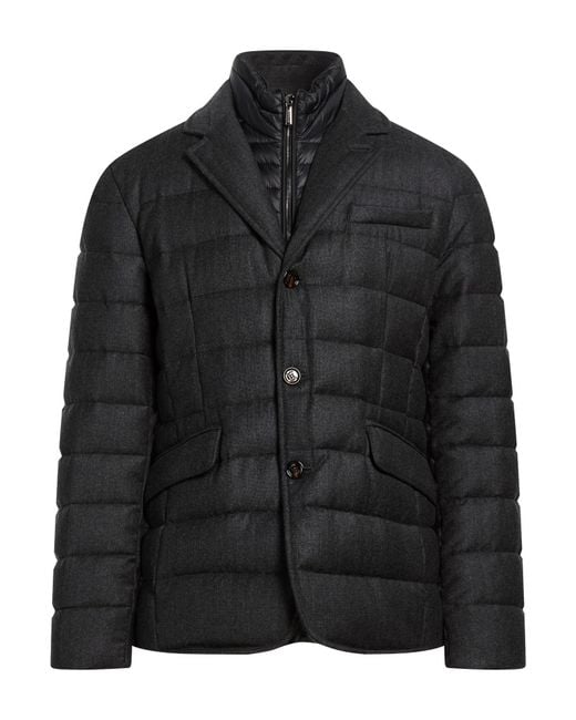 Moorer Black Puffer Virgin Wool, Polyamide, Wool for men