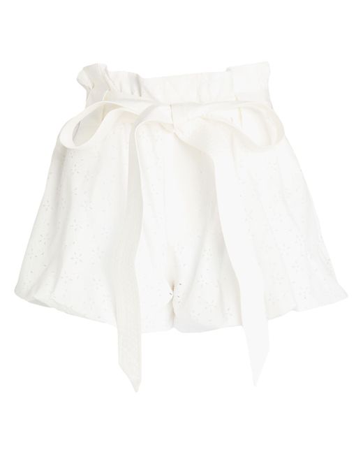 Philosophy Di Lorenzo Serafini White Shorts & Bermuda Shorts Cotton, Elastane