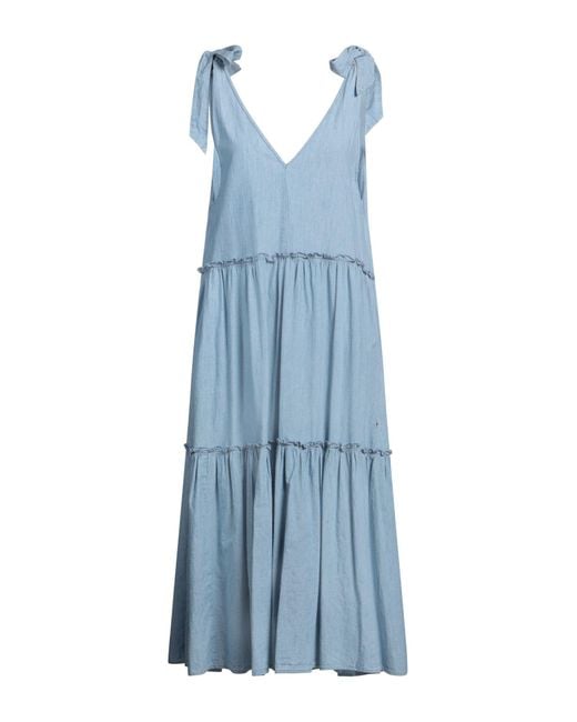 Replay Blue Midi-Kleid