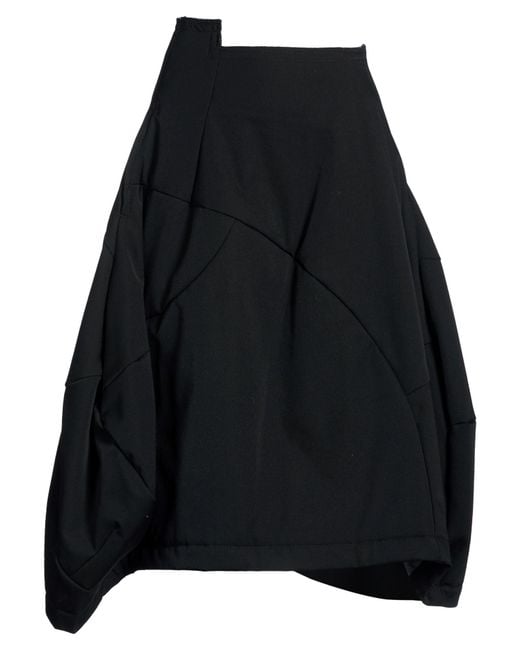 Comme des Garçons Black Midi Skirt Wool