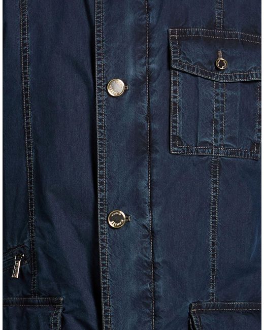 Moorer Blue Jacket Polyester, Cotton for men