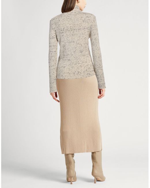 Jil Sander White Ivory Turtleneck Wool