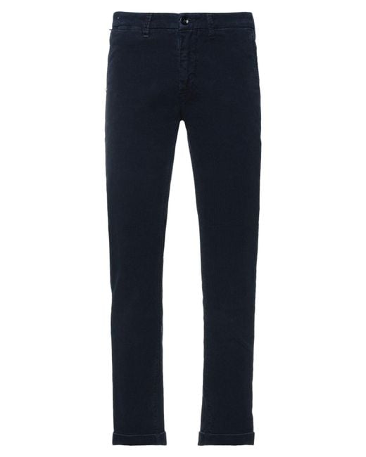 RE_HASH Blue Midnight Pants Cotton, Elastane for men