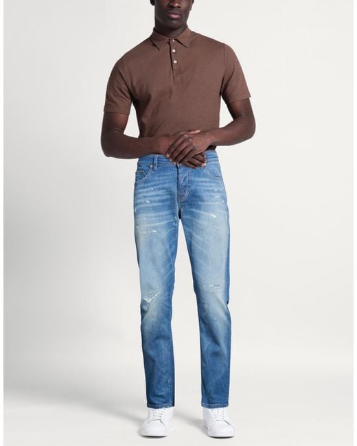 Blue De Gênes Blue Jeans Cotton, Polyester, Elastane for men