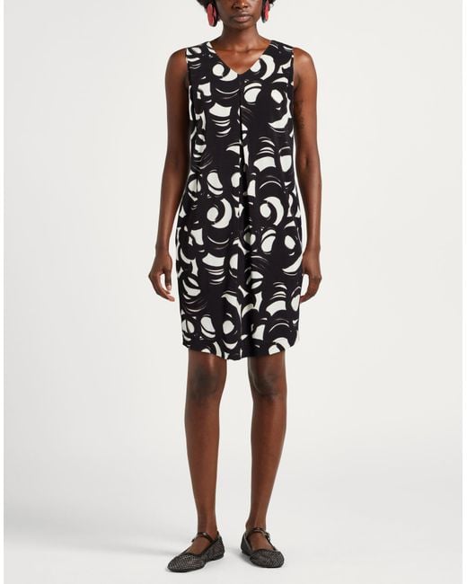 Alpha Studio Black Mini Dress Viscose, Elastane