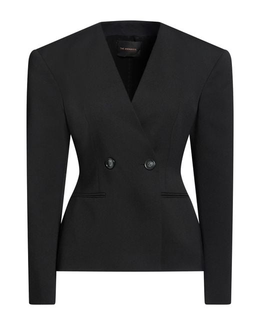 ANDAMANE Black Blazer Polyester, Virgin Wool, Elastane