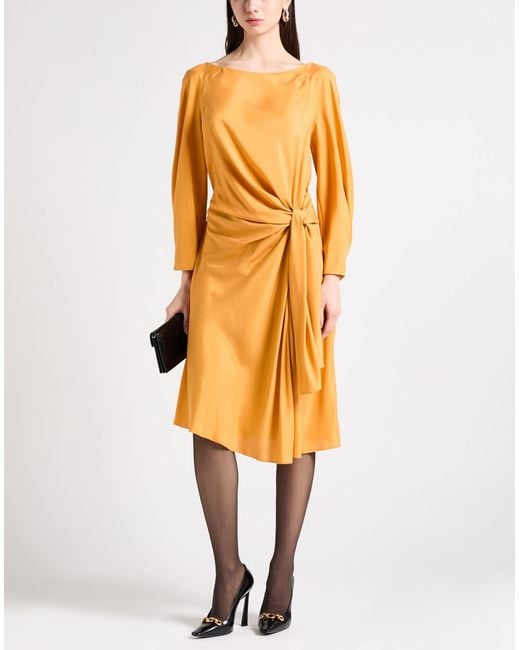 Alberta Ferretti Orange Midi-Kleid