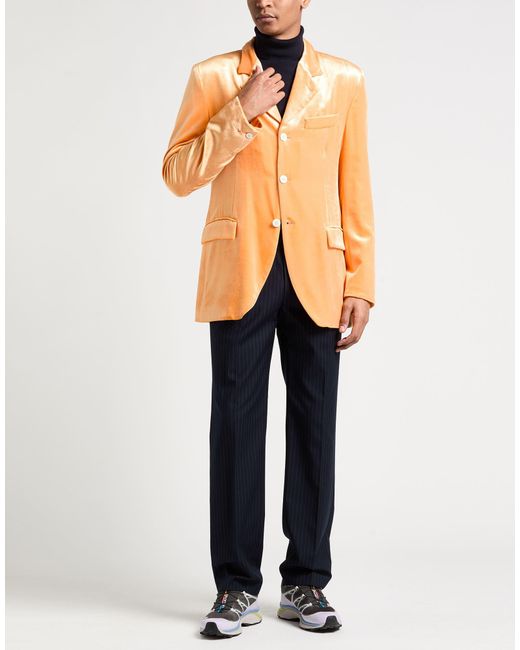Marni Orange Blazer Viscose, Silk for men