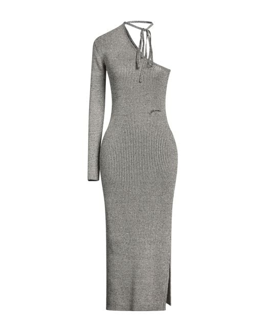 Ganni Gray Midi-Kleid