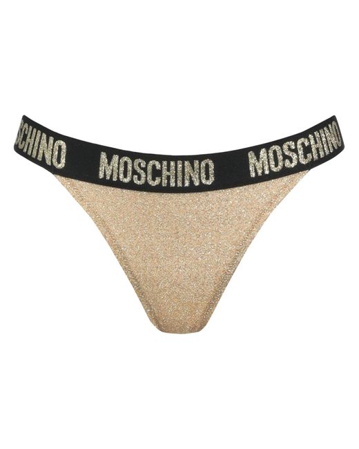 Moschino Metallic Bikini Bottoms & Swim Briefs
