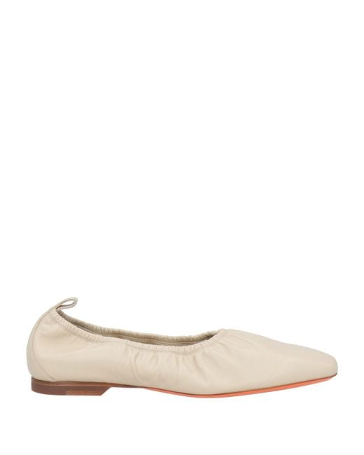 Santoni Natural Ballet Flats