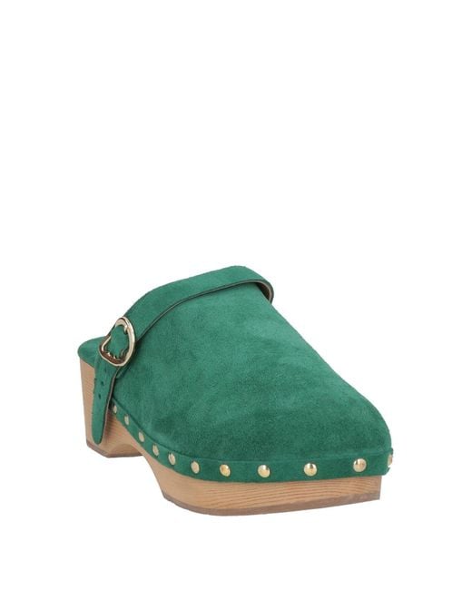 Ancient Greek Sandals Green Mules & Clogs