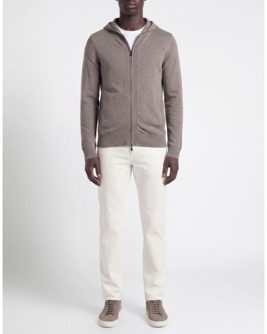 Alpha Studio Brown Cardigan Wool for men