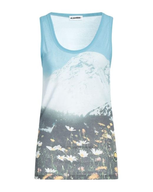 Jil Sander Blue Tank Top