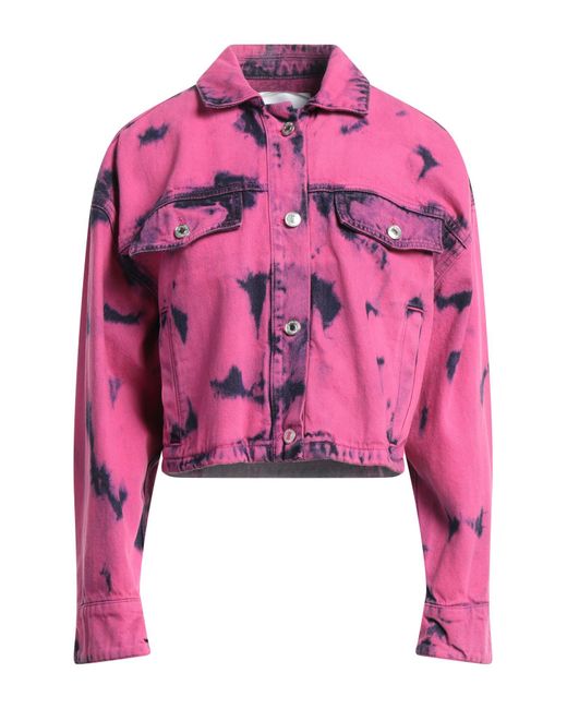 MSGM Pink Denim Outerwear