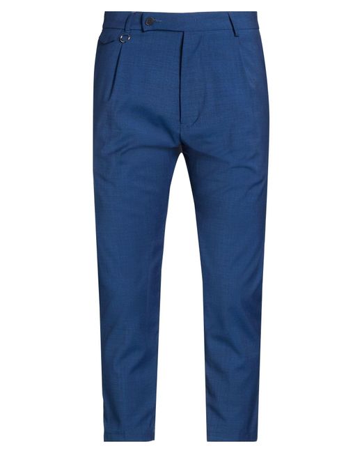 GOLDEN CRAFT 1957 Blue Pants Polyester, Wool, Elastane for men