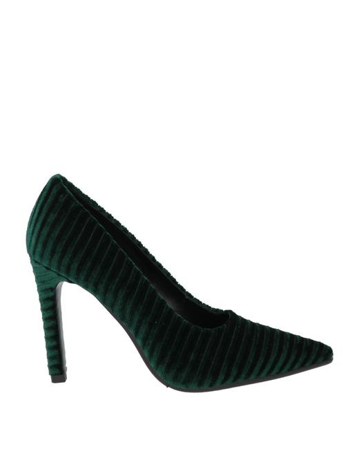 Luciano Barachini Black Dark Pumps Textile Fibers