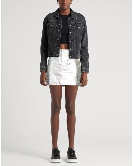 Junya Watanabe Metallic Mini Skirt Cotton